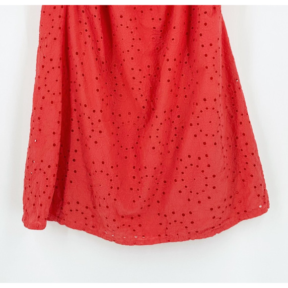 Lane Bryant Womens Embroidered Eyelet Peasant Dress 26/28 Mini Crochet Boho - Picture 3 of 10